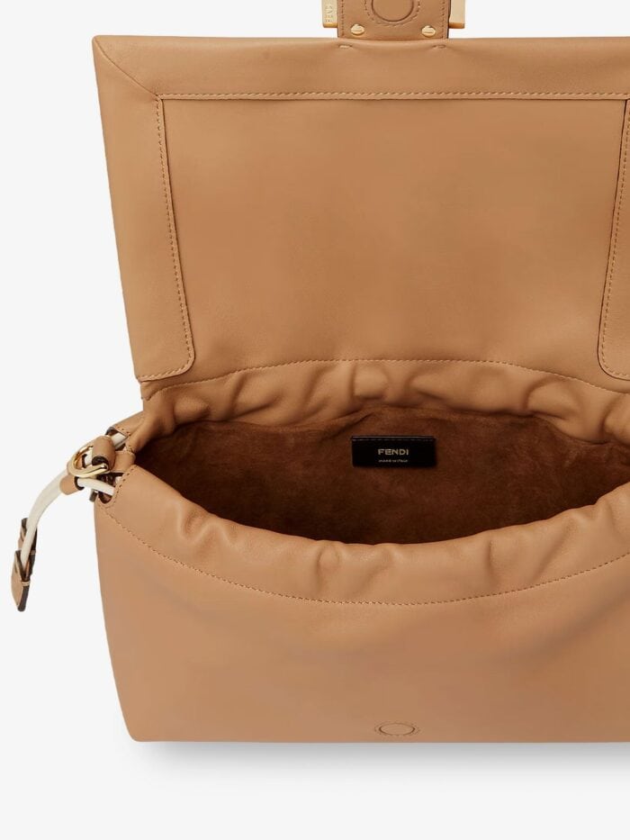 Fendi Mamma Baguette Small Leather Crossbody Bag