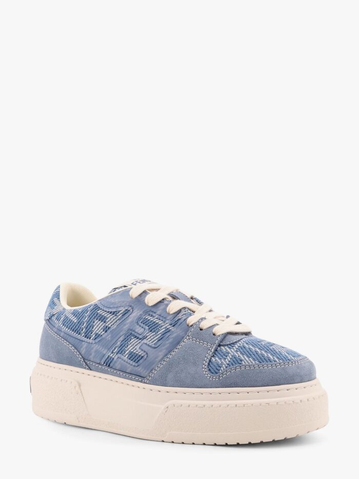 Fendi Match Canvas And Suede Low-top Sneakers