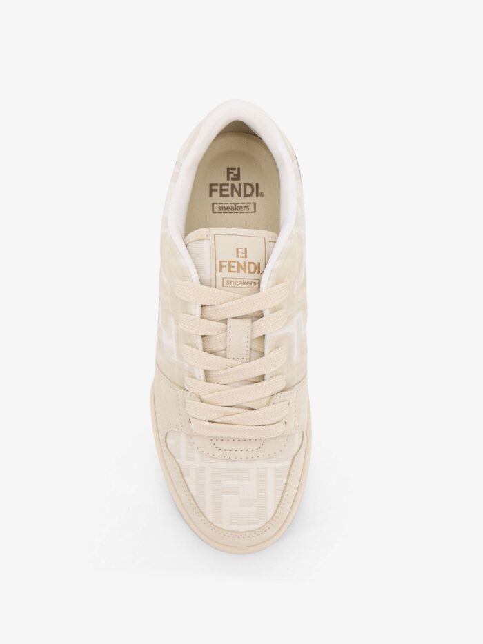 Fendi Match FF Jacquard And Leather Sneakers
