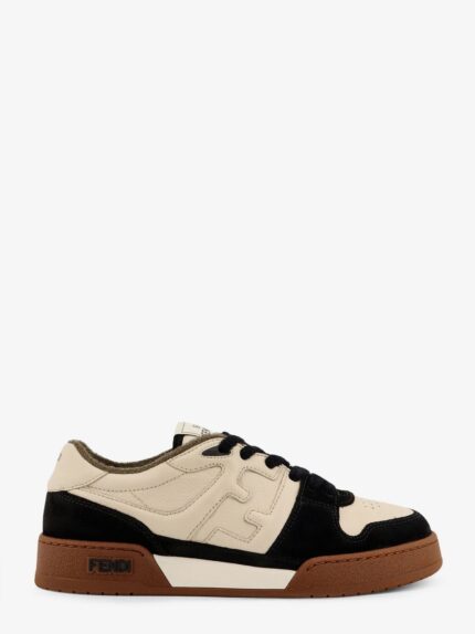 Fendi Match Leather Low-top Sneakers