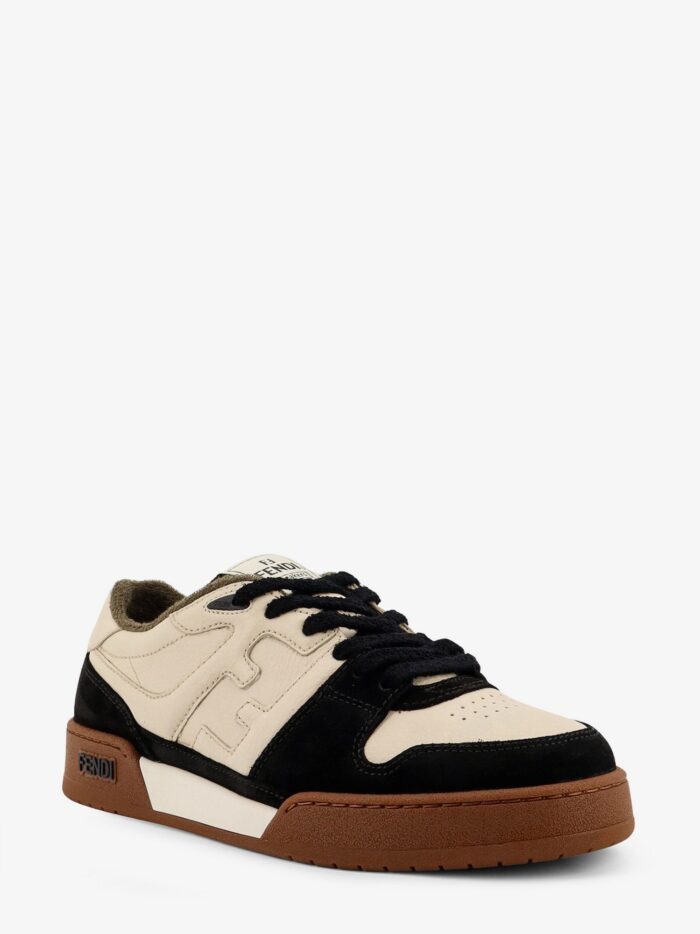 Fendi Match Leather Low-top Sneakers
