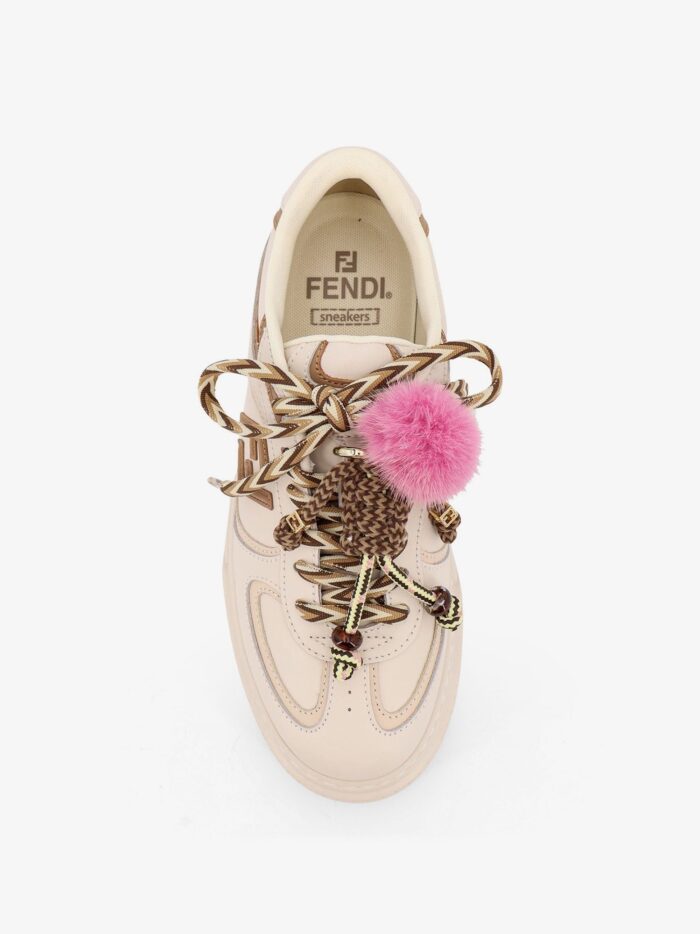 Fendi Match Leather Platform Sneakers With Charms