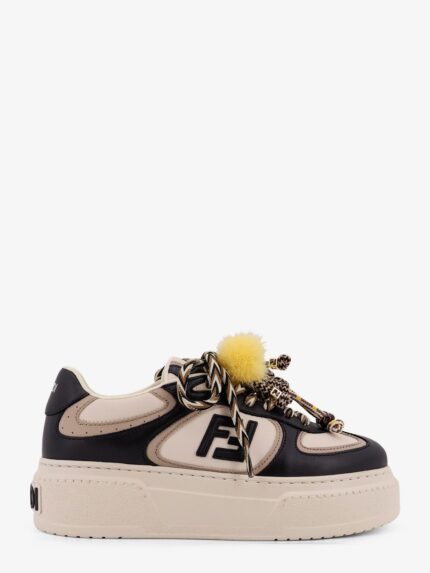 Fendi Match Leather Sneakers