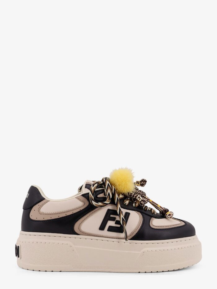 Fendi Match Leather Sneakers