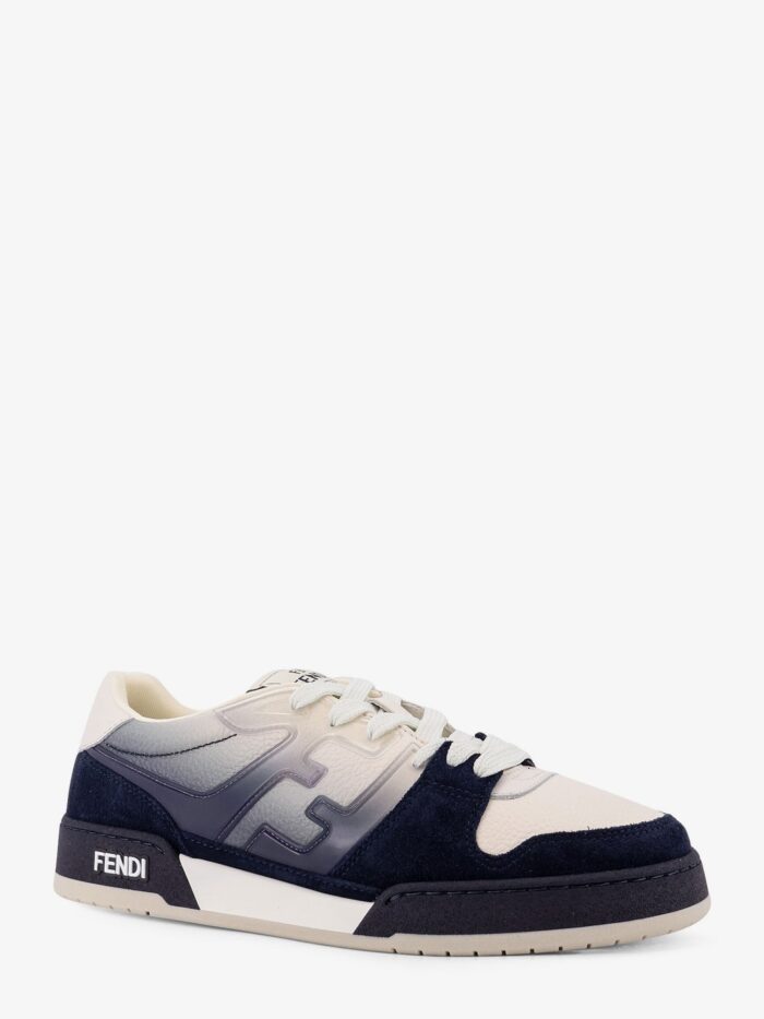 Fendi Match Leather Sneakers With Suede Inserts
