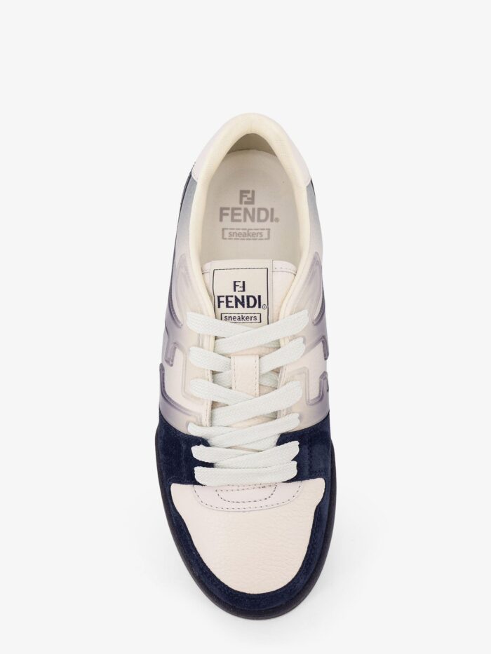 Fendi Match Leather Sneakers With Suede Inserts