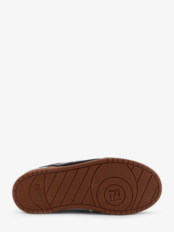 Fendi Match Suede Sneakers With Jacquard FF Fabric Inserts