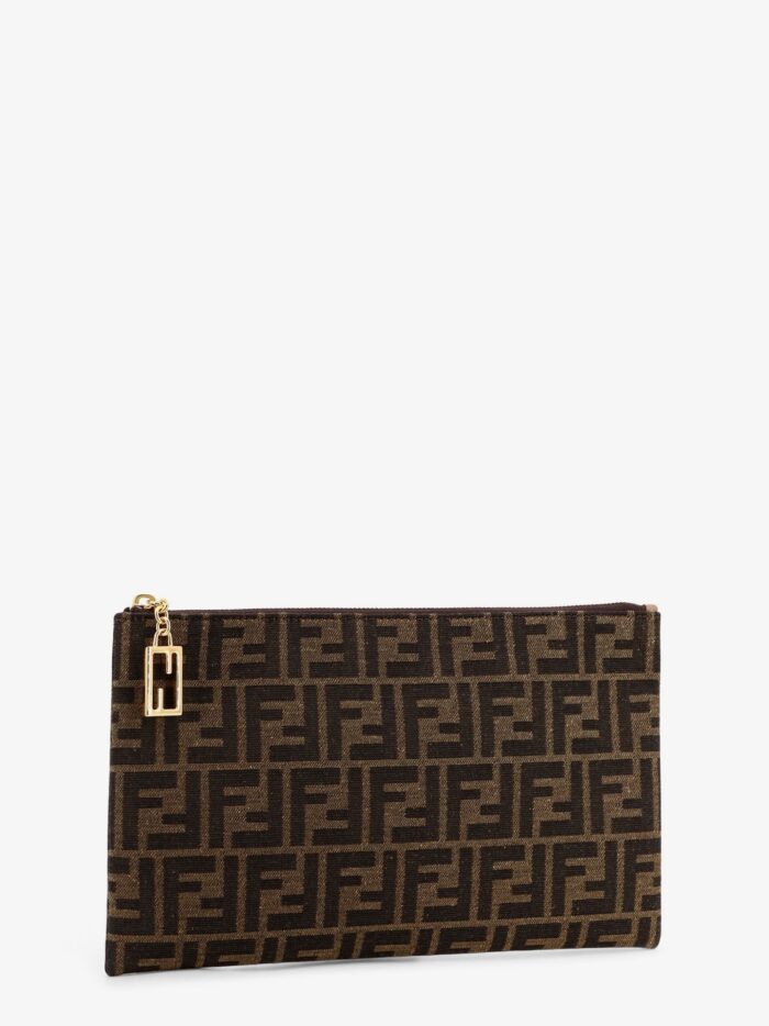 Fendi Medium Flat FF Jacquard Fabric Pouch
