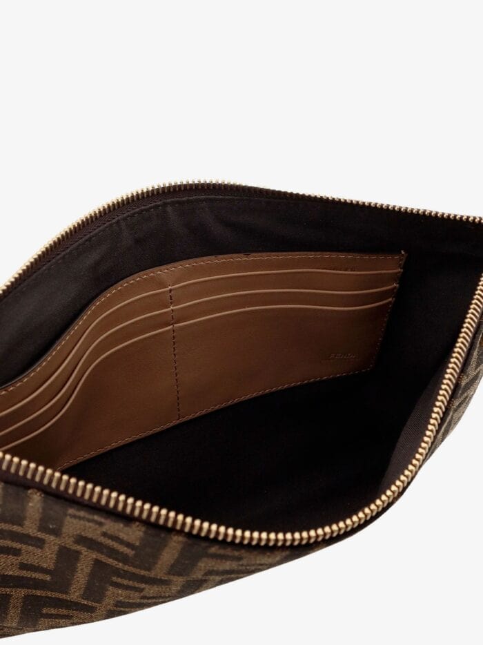 Fendi Medium Flat FF Jacquard Fabric Pouch