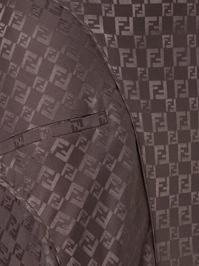 Fendi Midi FF Jacquard Silk Skirt