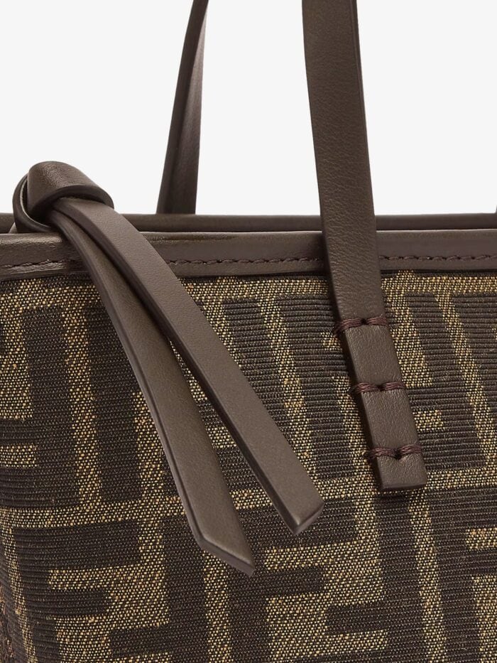 Fendi Mini Roll FF Jacquard Fabric Crossbody Bag