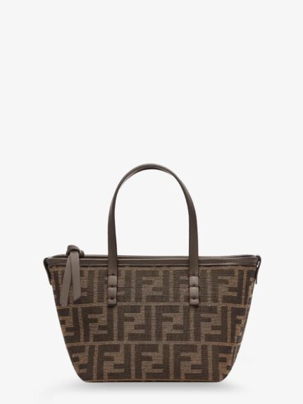 Fendi Mini Roll FF Jacquard Fabric Crossbody Bag