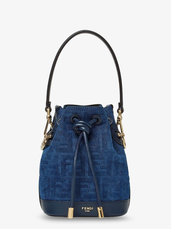 Fendi Mon Tresor FF Flocked Denim Crossbody Bag