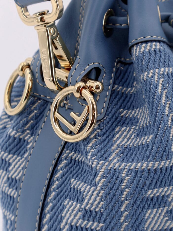 Fendi Mon Tresor FF Jacquard Fabric Bucket Bag