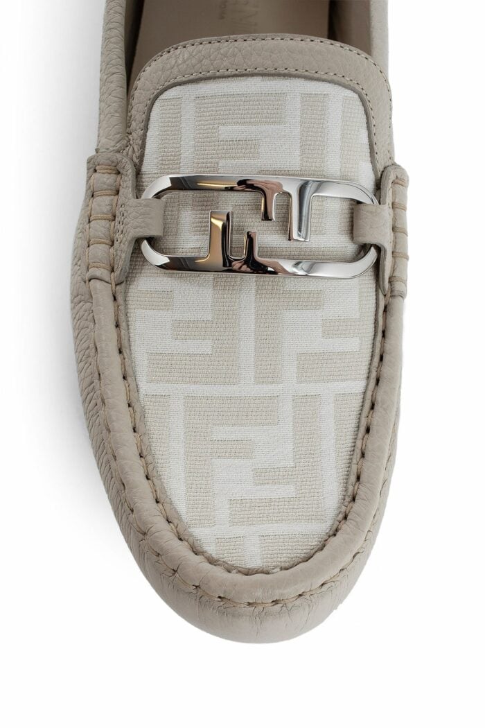 FENDI O Lock Driving Loafers