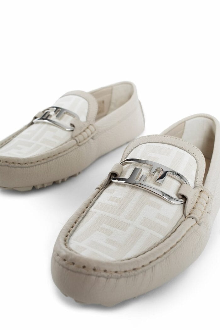 FENDI O Lock Driving Loafers