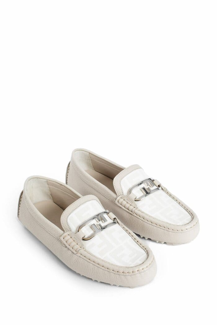 FENDI O Lock Driving Loafers