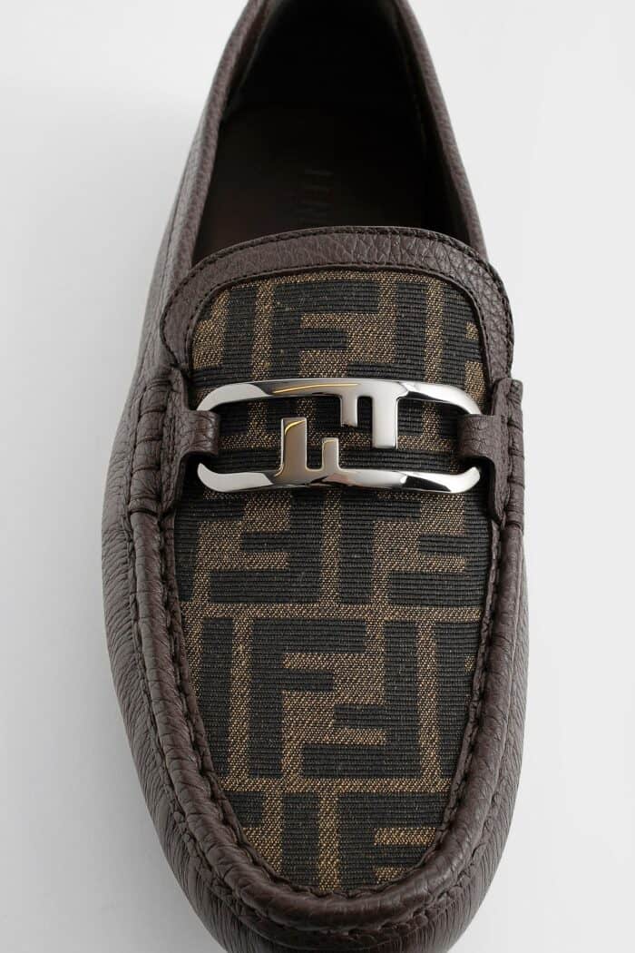 FENDI O Lock Driving Shoes