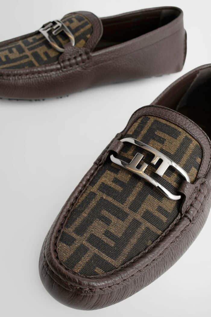 FENDI O Lock Driving Shoes