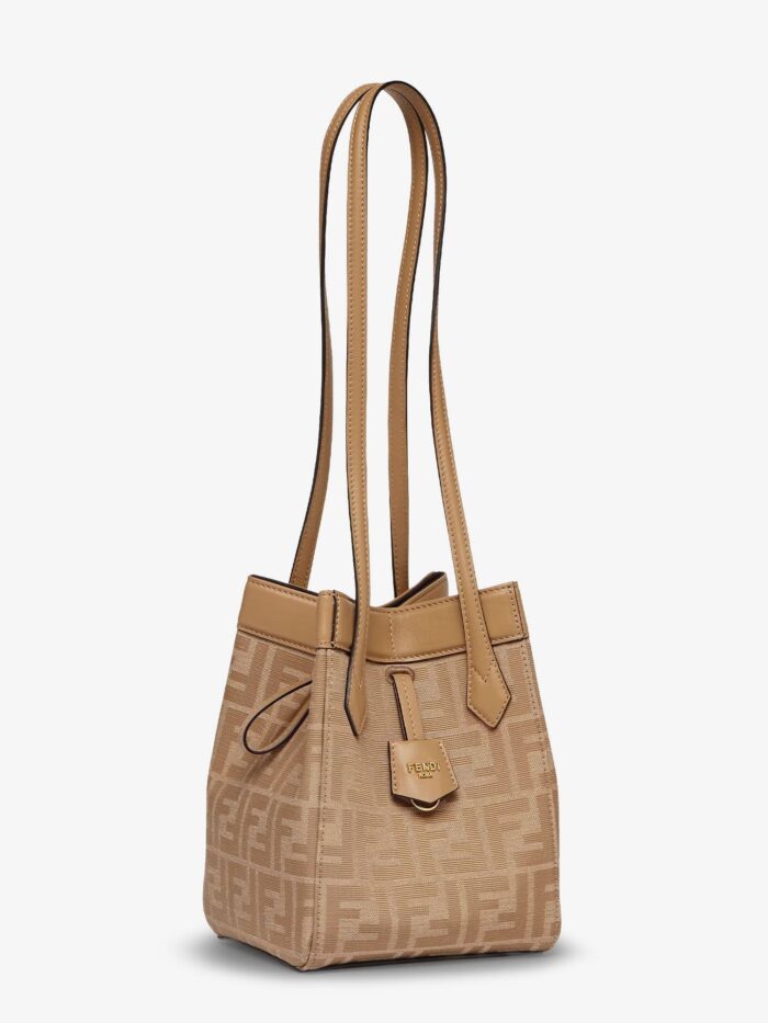 Fendi Origami Mini FF Fabric Bucket Bag