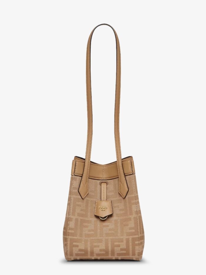 Fendi Origami Mini FF Fabric Bucket Bag