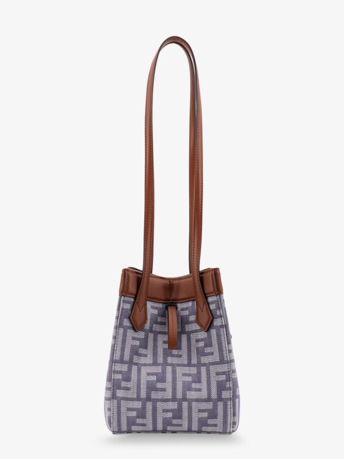 Fendi Origami Mini FF Jacquard Fabric And Leather Shoulder Bag