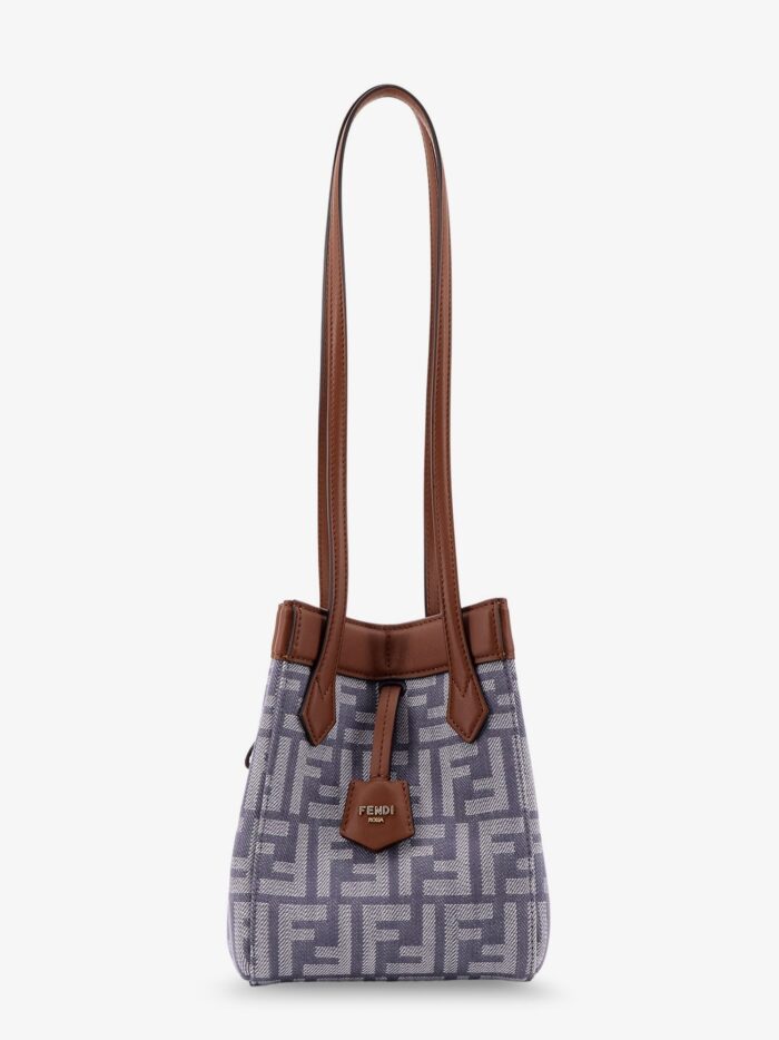 Fendi Origami Mini FF Jacquard Fabric And Leather Shoulder Bag