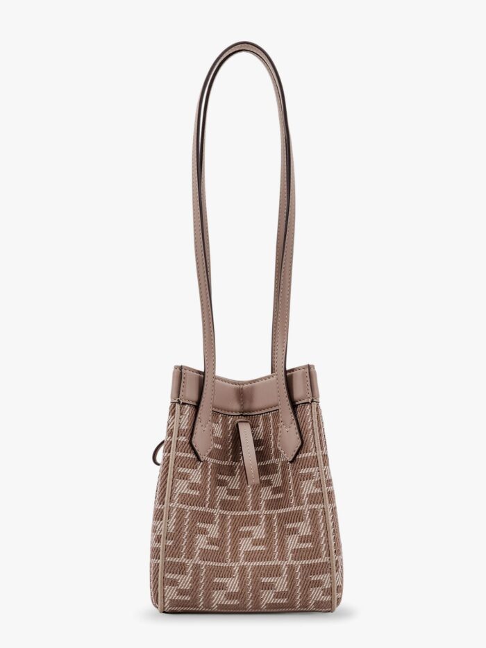 Fendi Origami Mini Leather And Denim-effect FF Jacquard Transformable Mini-bag