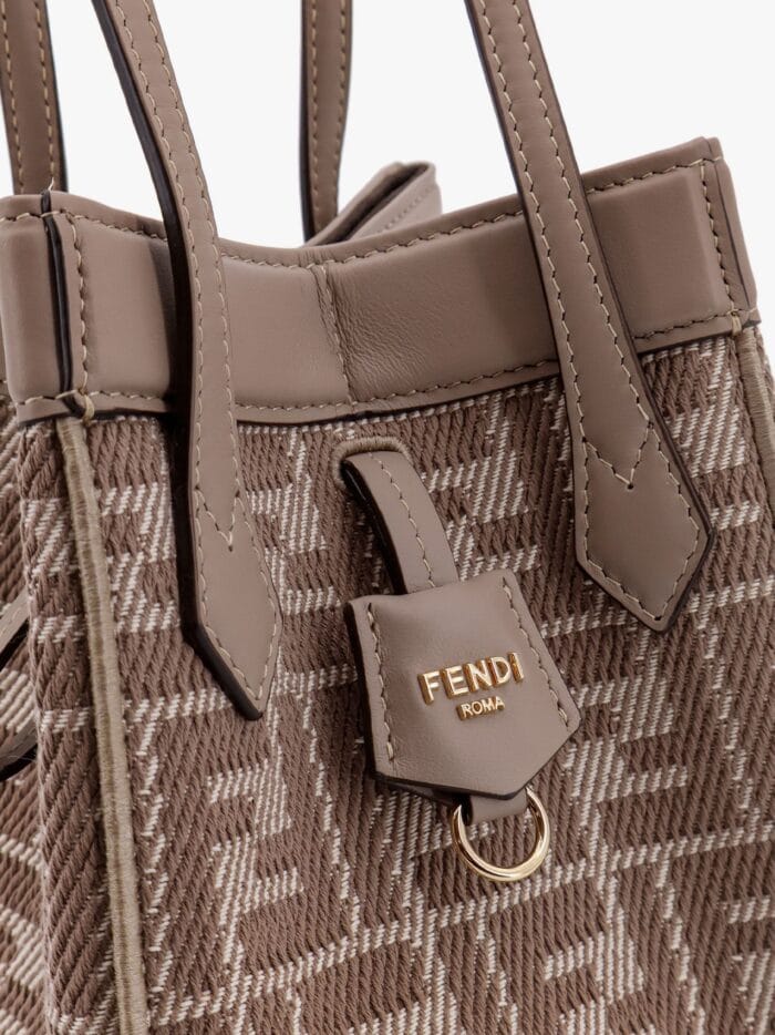Fendi Origami Mini Leather And Denim-effect FF Jacquard Transformable Mini-bag