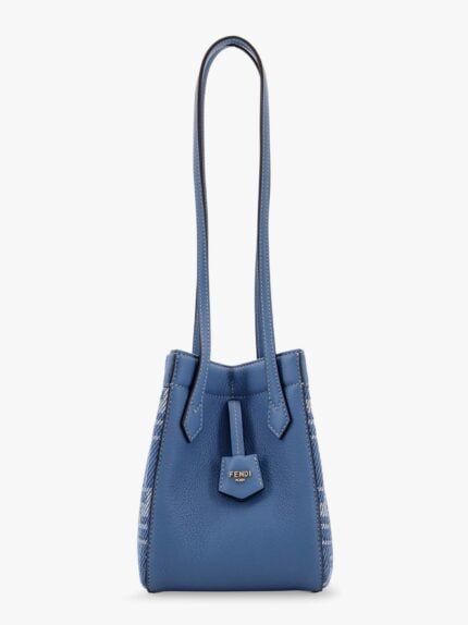 Fendi Origami Mini Leather And Denim-effect FF Jacquard Transformable Mini-bag