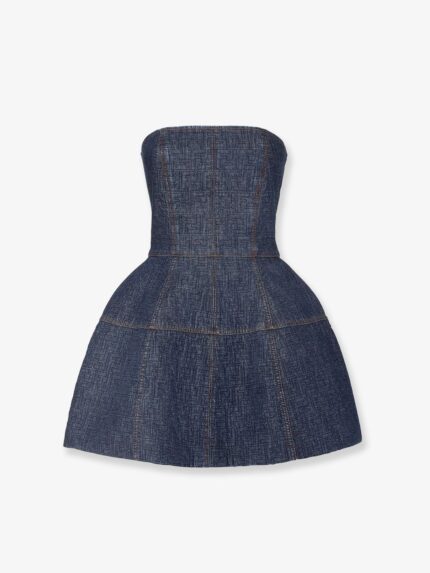 Fendi Padded Denim Mini Dress