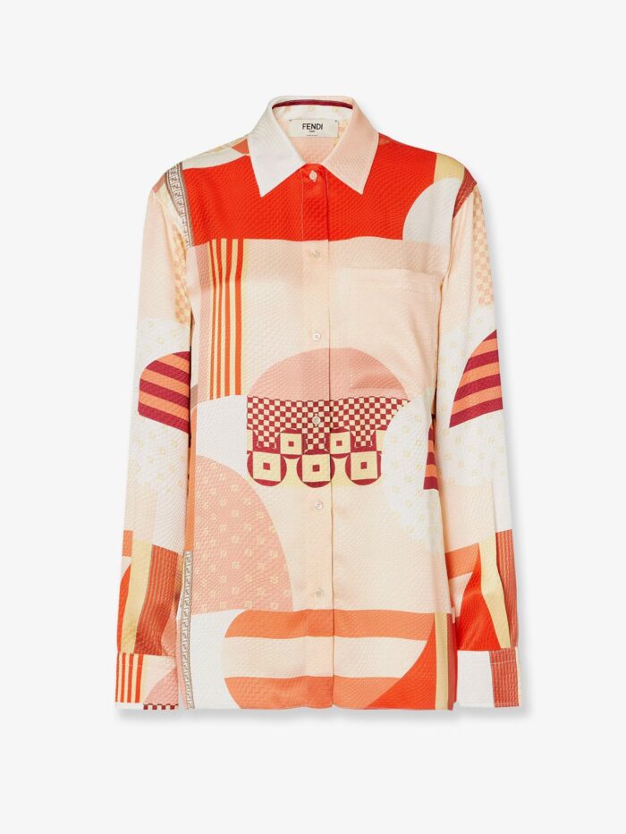 Fendi Patchwork Silk Shirt