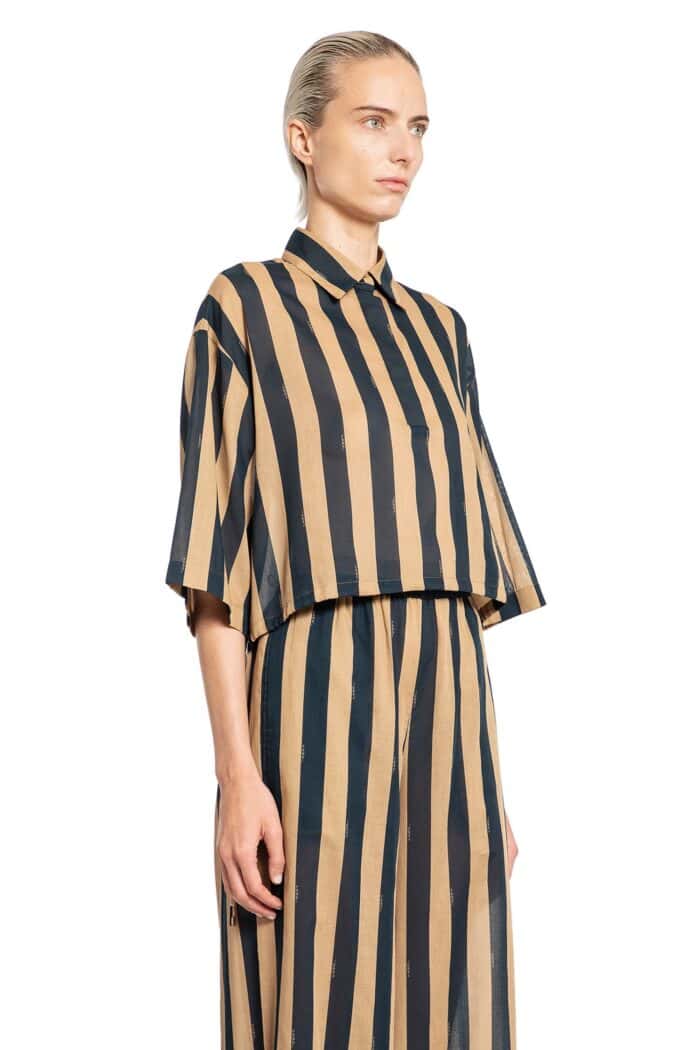 FENDI Pequin Cotton Blouse