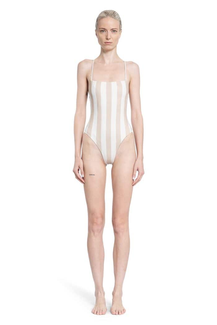 FENDI Pequin Stripes Reversible Swimsuit