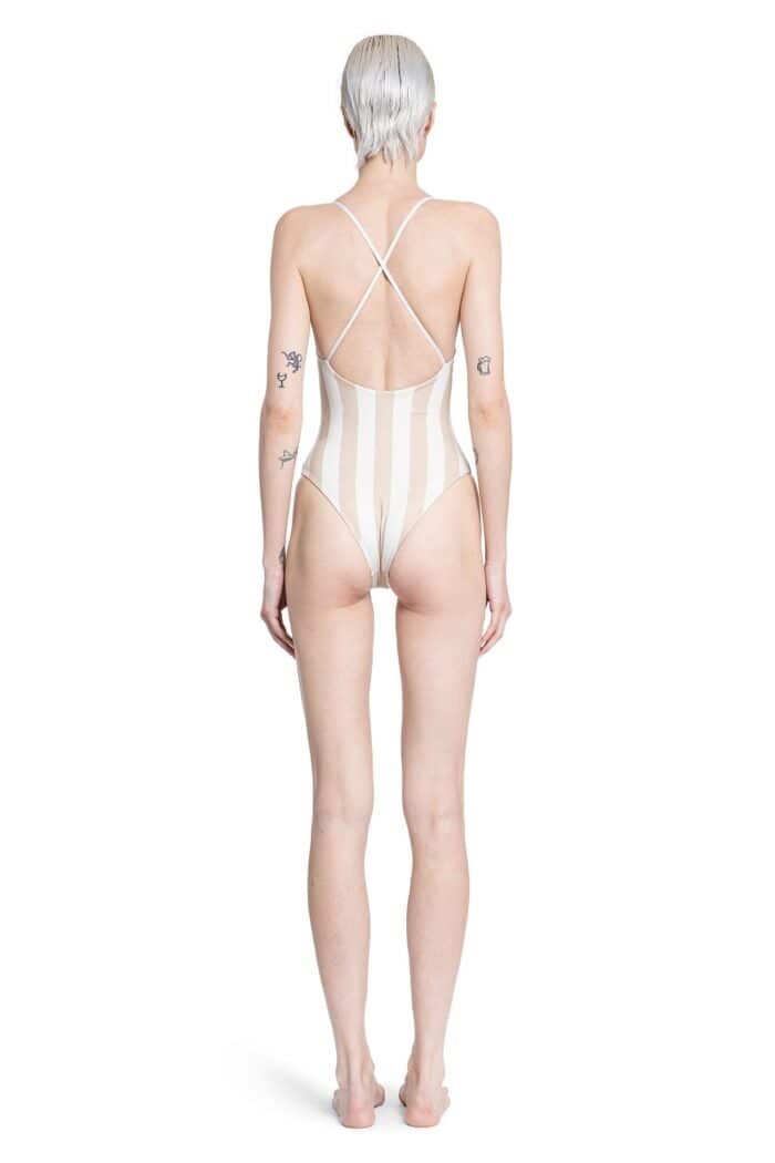 FENDI Pequin Stripes Reversible Swimsuit