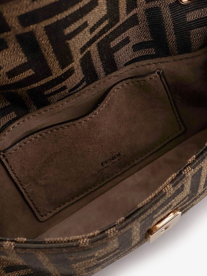 Fendi Phone Baguette FF Jacquard Fabric Crossbody Bag
