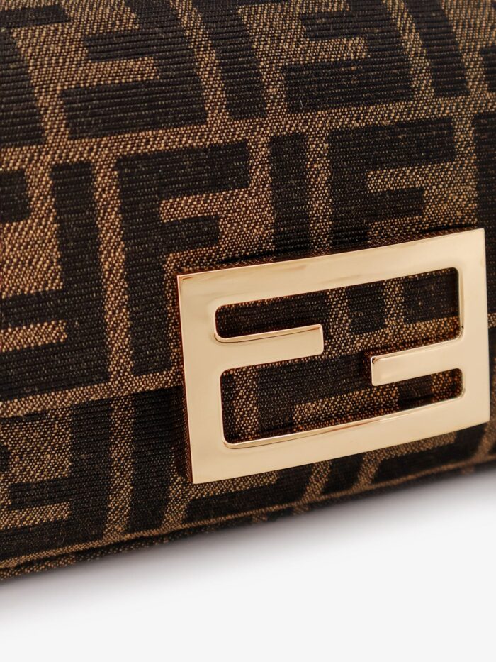 Fendi Phone Baguette FF Jacquard Fabric Crossbody Bag