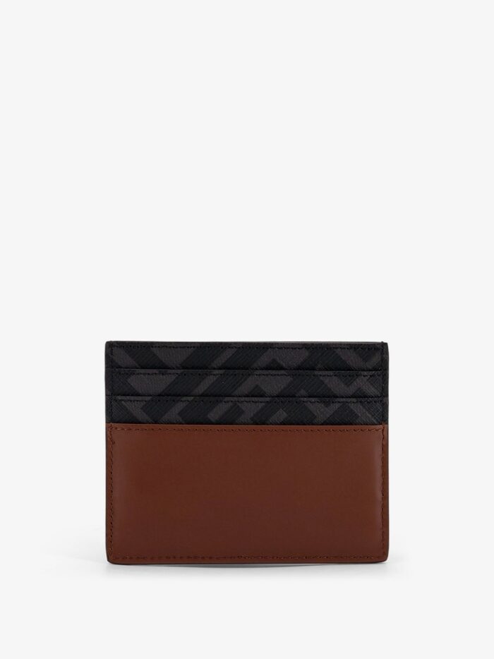 Fendi Portacarte In Pelle E Tessuto FF