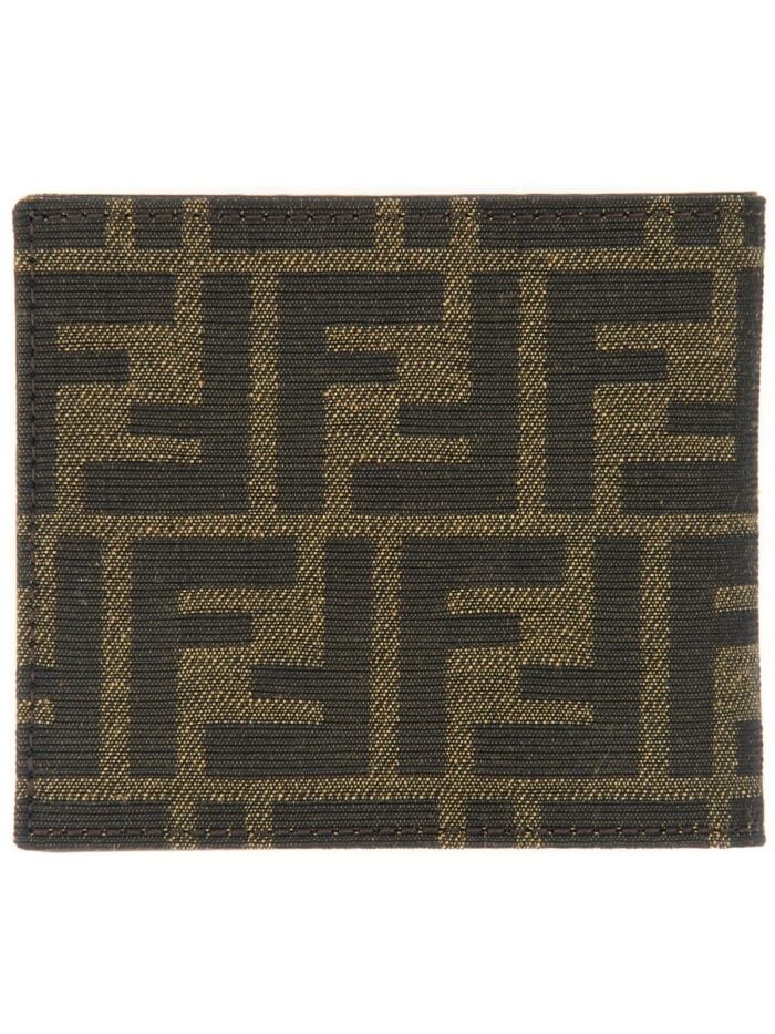 Fendi PORTAFOGLIO BIFOLD IN TESSUTO FF