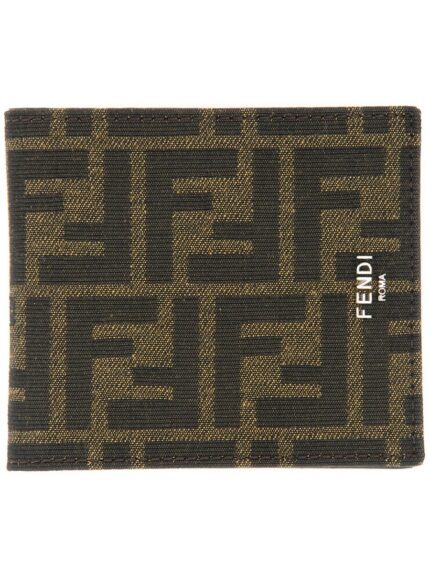 Fendi PORTAFOGLIO BIFOLD IN TESSUTO FF