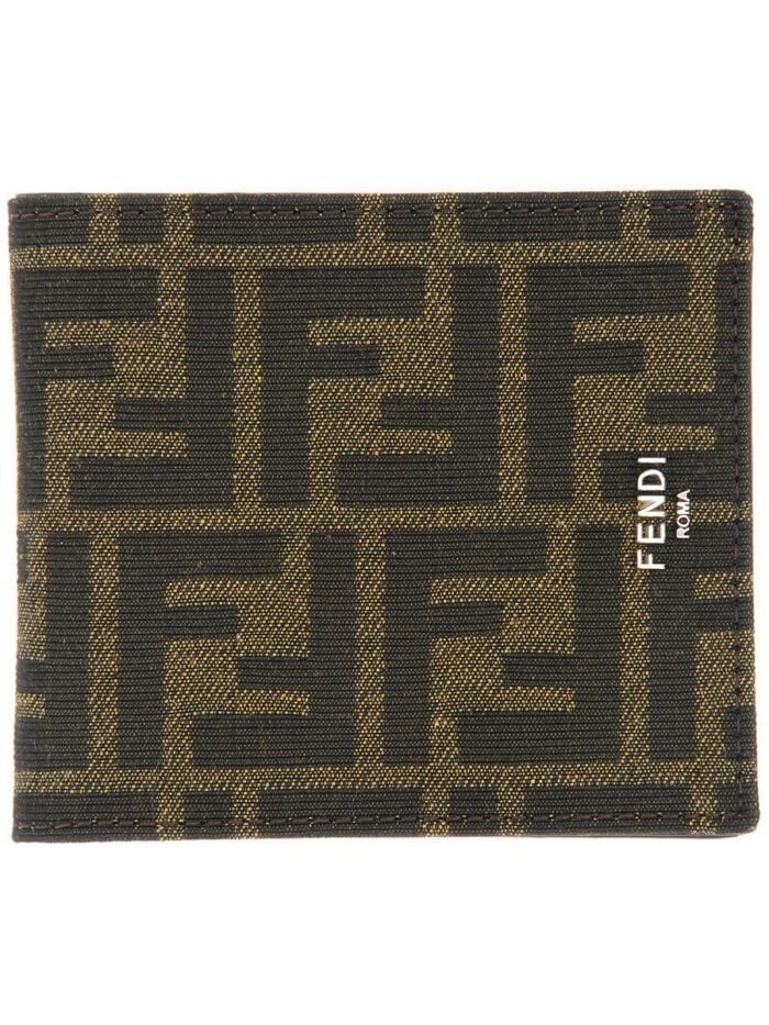 Fendi PORTAFOGLIO BIFOLD IN TESSUTO FF