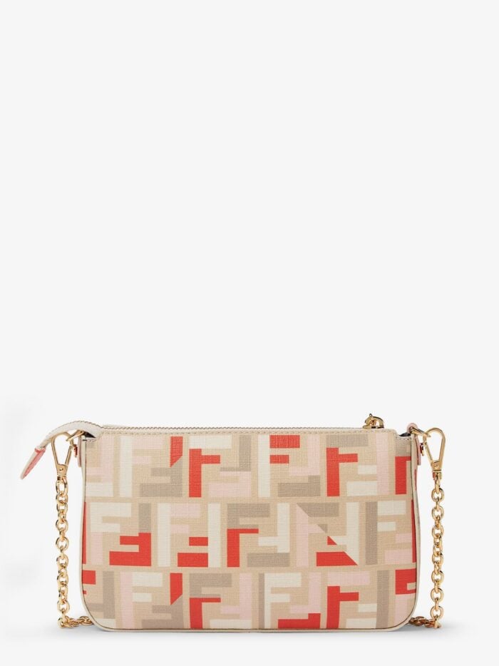 Fendi Pouch Baguette FF Jacquard Fabric Shoulder Bag