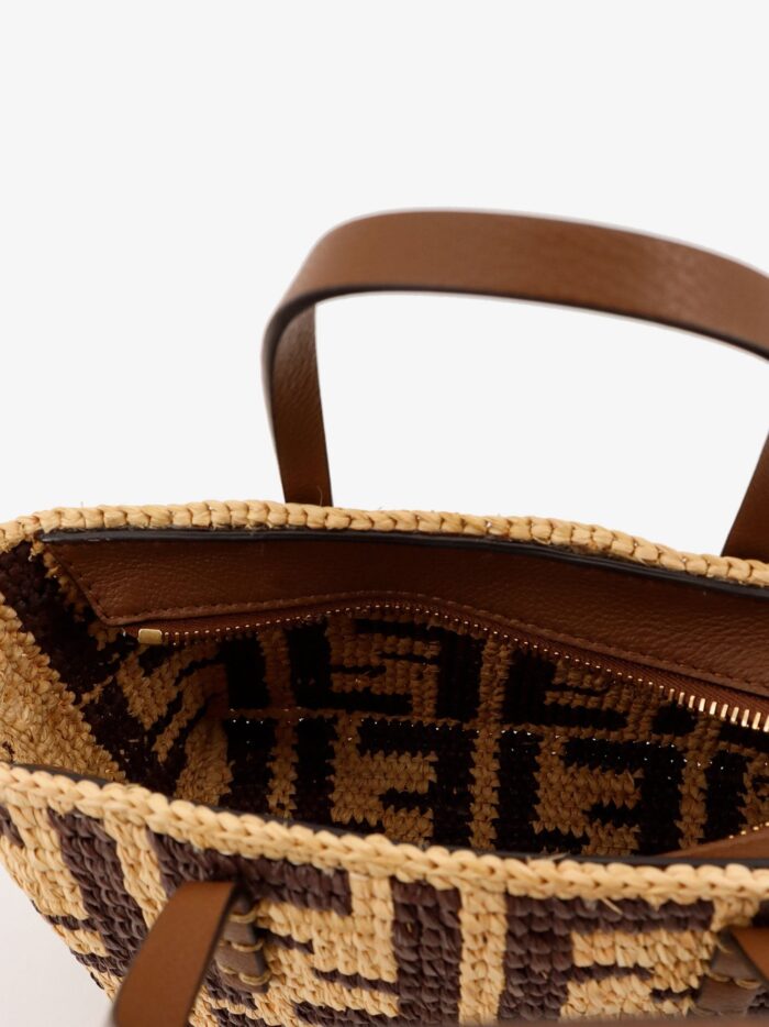 Fendi Raffia Mini Roll Shoulder Bag