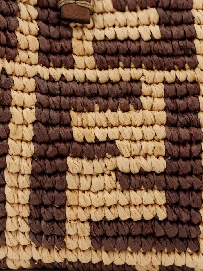 Fendi Raffia Mini Roll Shoulder Bag