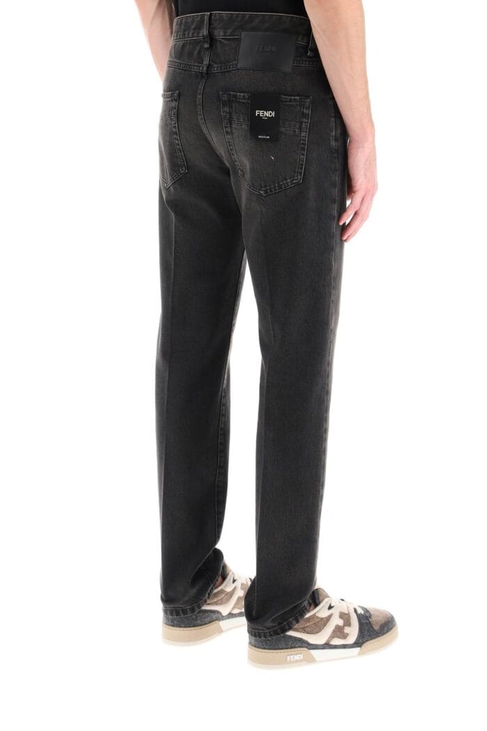 FENDI Regular Jeans With Tailored Crease