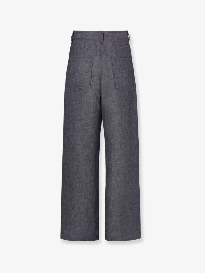 Fendi Relaxed Linen, Cotton And Silk Jeans