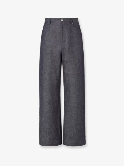 Fendi Relaxed Linen, Cotton And Silk Jeans