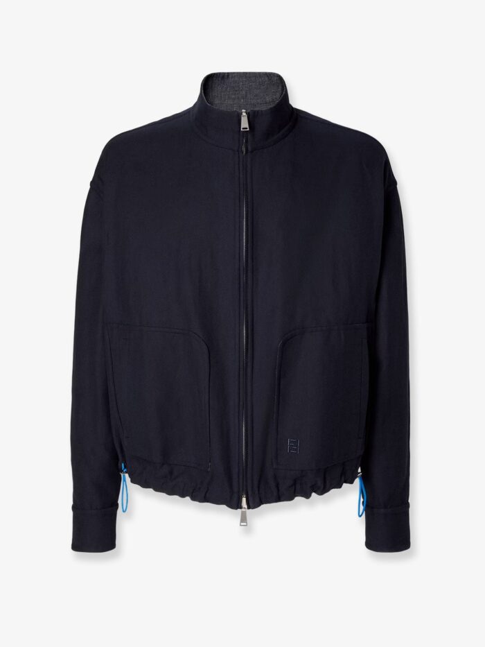 Fendi Reversible Denim Jacket With Embroidered FF Logo