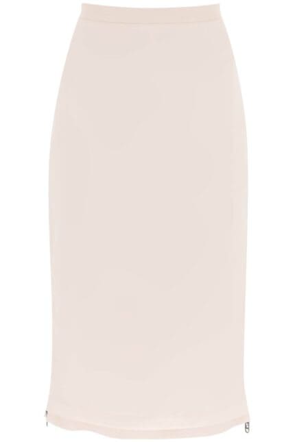 Fendi Reversible Midi Skirt With Side Zippers