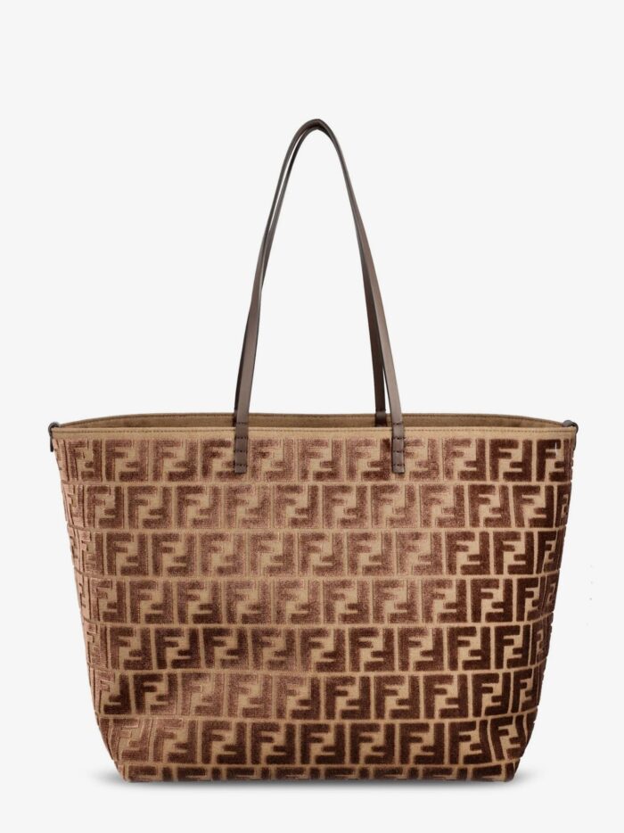 Fendi Roll Large FF Jacquard Fabric Shopping Bag